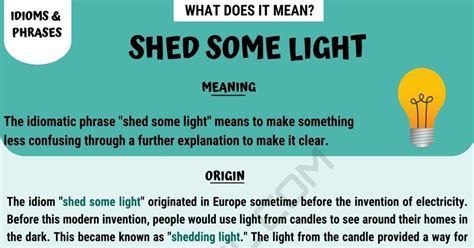 What is another word for shed light